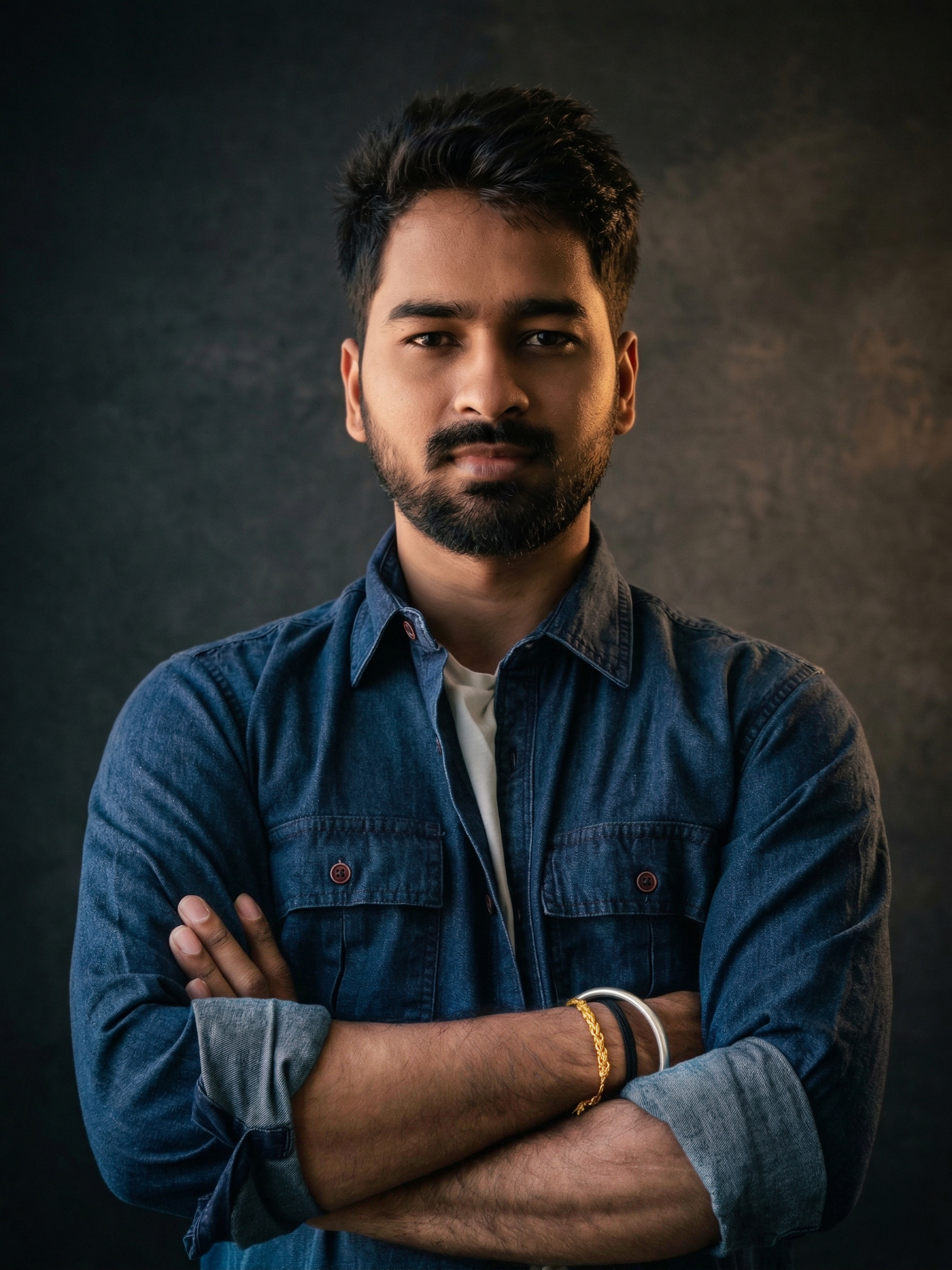 Cinematic portrait of Vijay VKS
